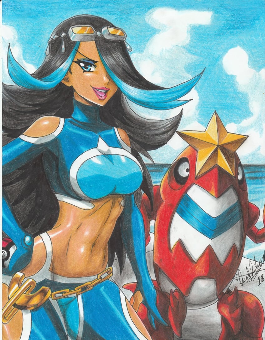 shelly and crawdaunt (pokemon and 1 more) drawn by ravernclouk
