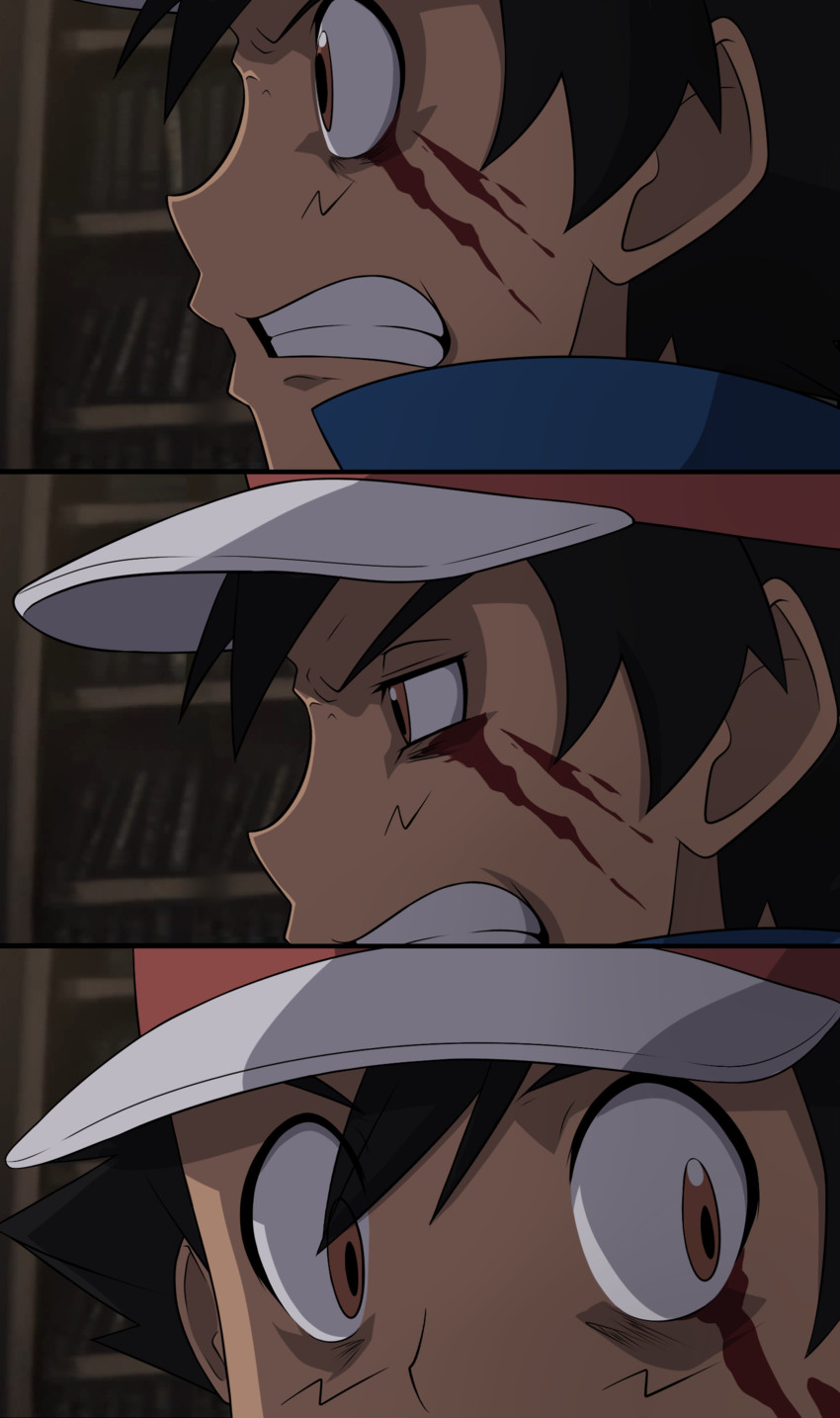 ash ketchum (pokemon and 2 more) drawn by mgx0