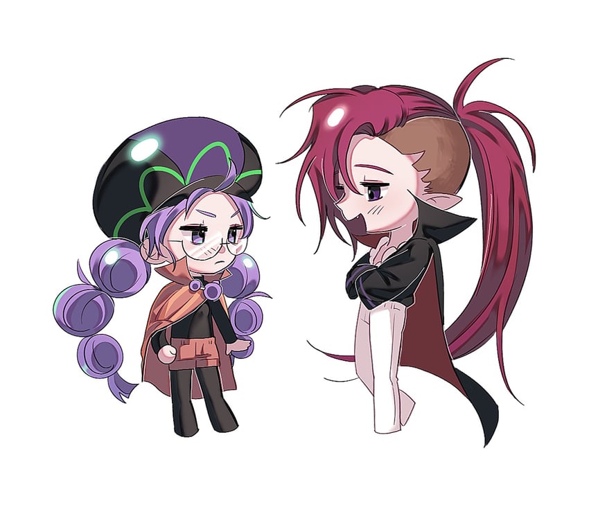vampire cookie and alchemist cookie (cookie run) drawn by ponong