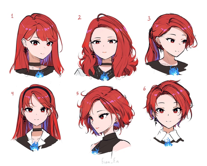 elizabeth rose bloodflame (hololive and 1 more) drawn by fian_f.n