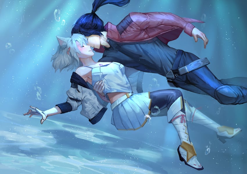 mio and noah (xenoblade chronicles and 1 more) drawn by pikwat