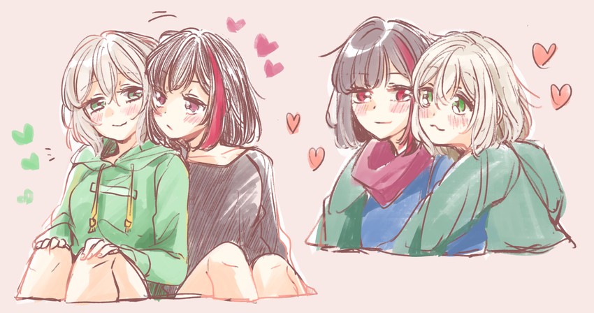 mitake ran and aoba moca (bang dream!) drawn by zawameki