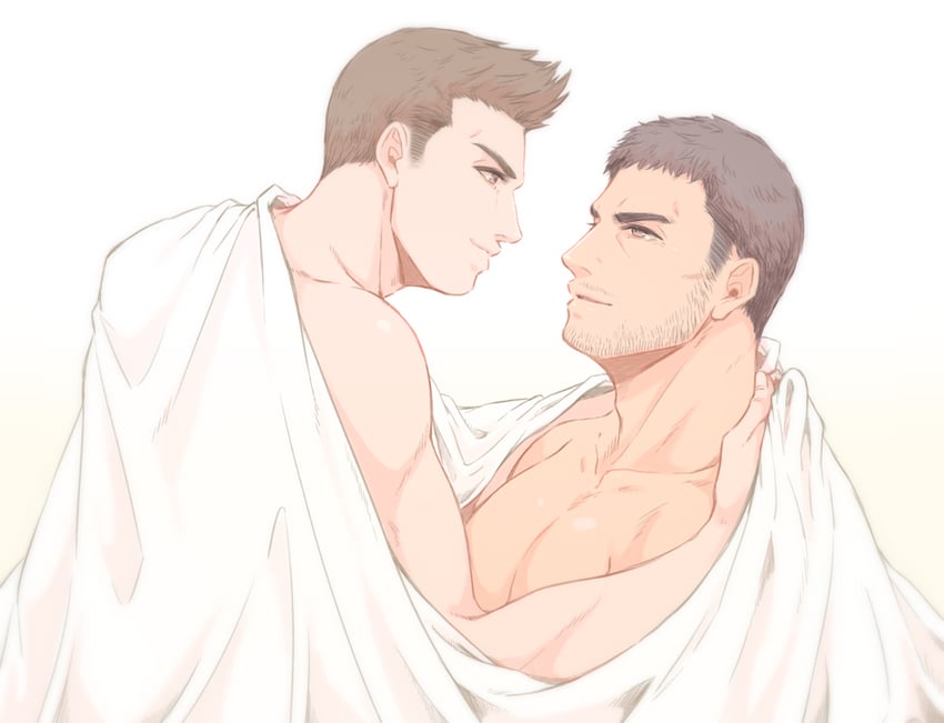 chris redfield and piers nivans (resident evil and 1 more) drawn by komatta_(jammochi)