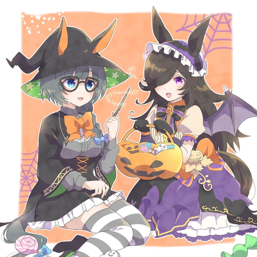 rice shower and zenno rob roy (umamusume) drawn by 293mof