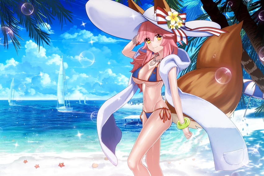 tamamo and tamamo no mae (fate and 1 more) drawn by uiu