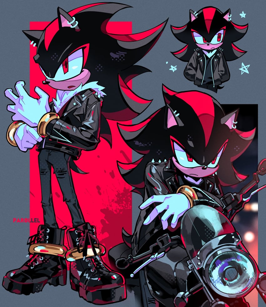 shadow the hedgehog (sonic and 1 more) drawn by par0llel