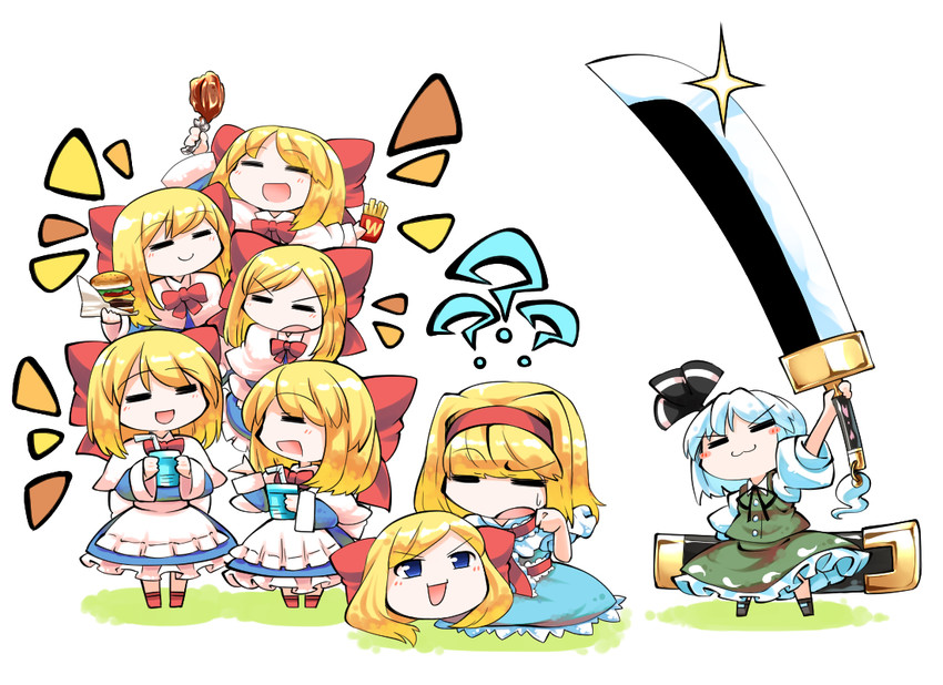 konpaku youmu, alice margatroid, and shanghai doll (touhou) drawn by kashuu_(b-q)