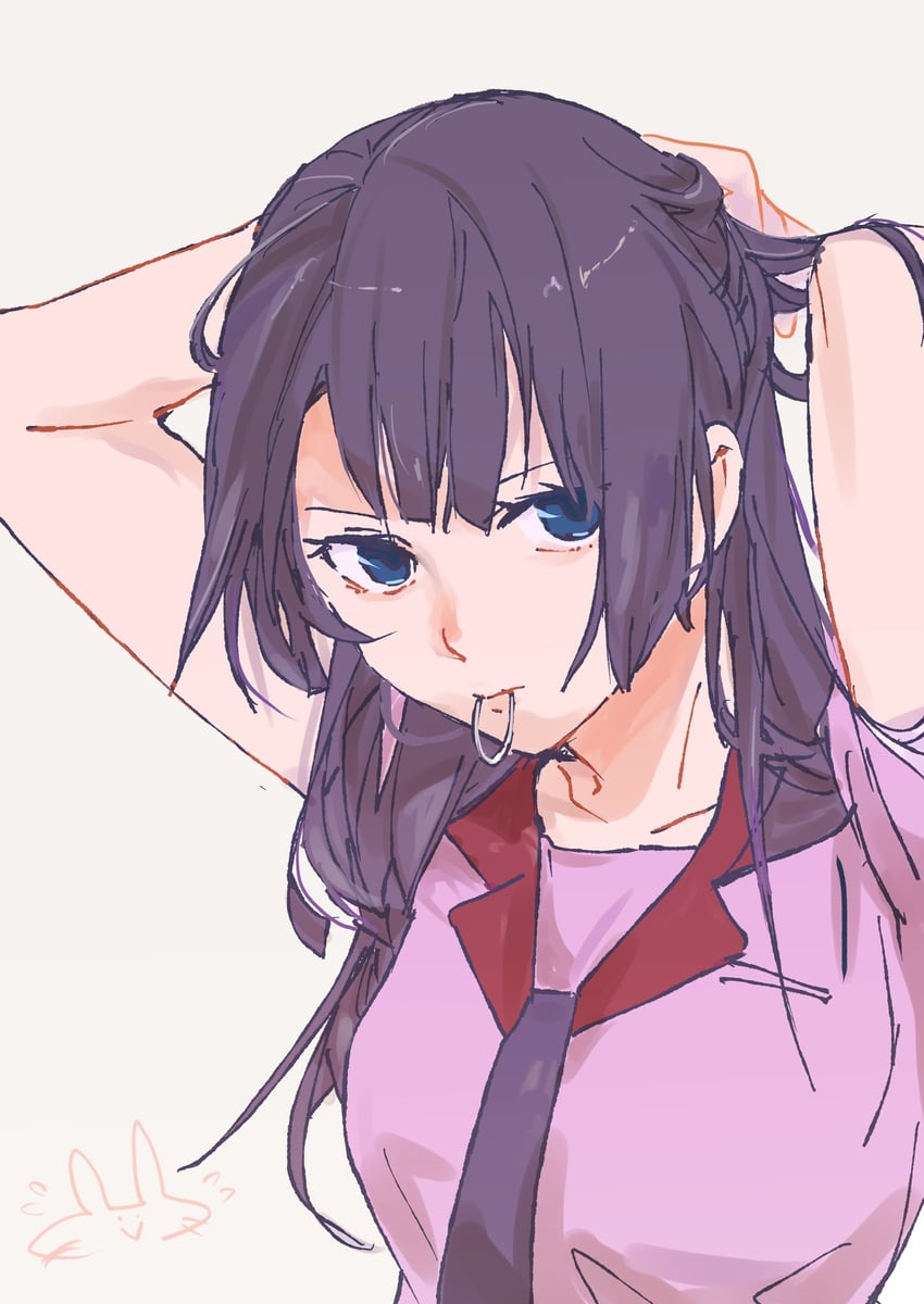senjougahara hitagi (monogatari and 1 more) drawn by usa003uni