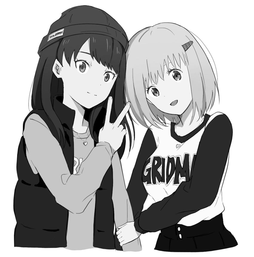 takarada rikka and shinjou akane (gridman universe and 1 more) drawn by nanay0n_74