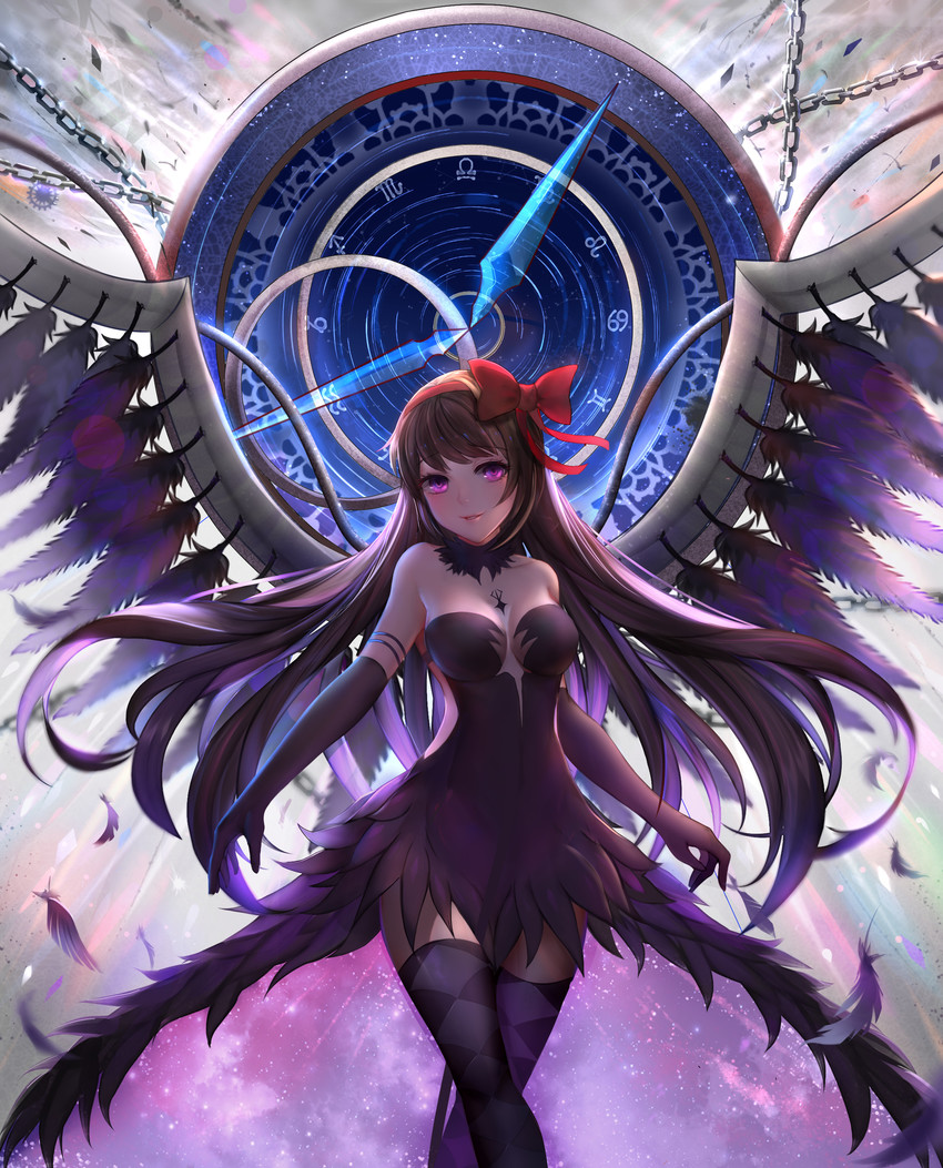 akemi homura and akuma homura (mahou shoujo madoka magica and 1 more) drawn by yuuko_(renhaowei2010)