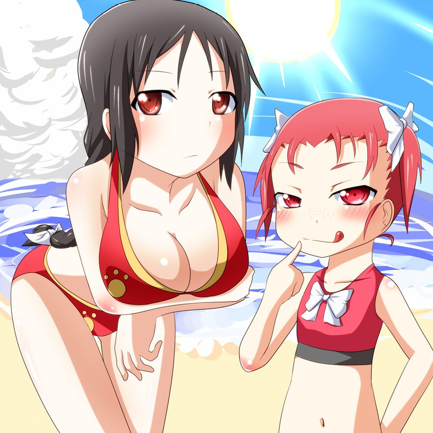 kouzuki yuniko and blood leopard (accel world) drawn by kouzuki, yosibou, and yuniko
