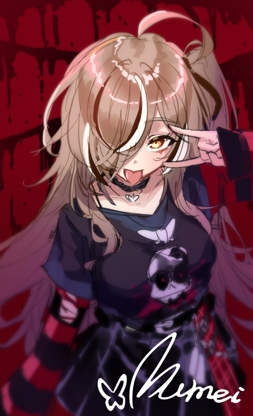 nanashi mumei and nightmare (hololive and 1 more) drawn by ingyanggang