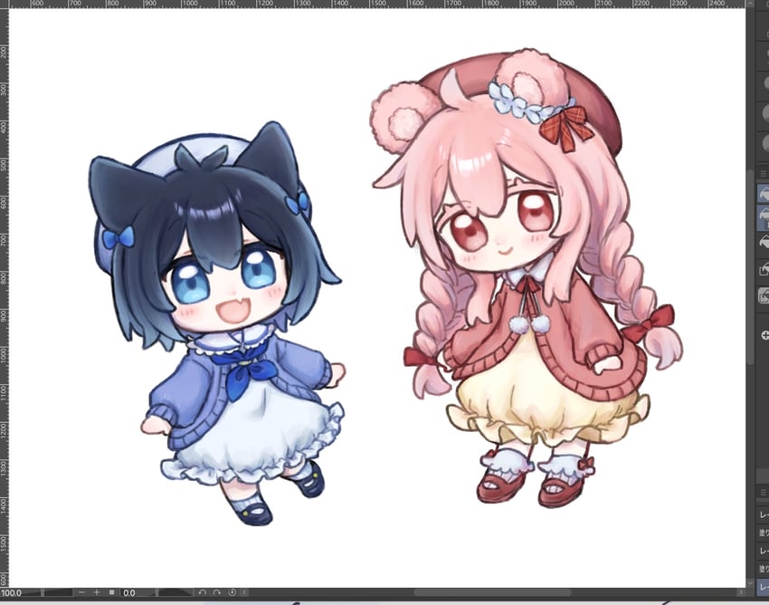 matsuzaka satou and koube shio (happy sugar life) drawn by amedama_arare