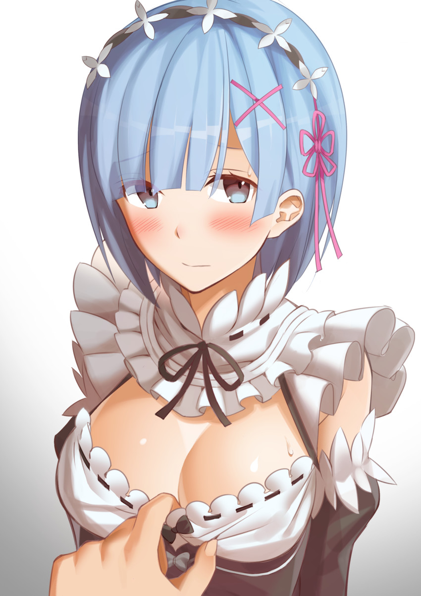 rem (re:zero kara hajimeru isekai seikatsu) drawn by kitazawa_(embers)