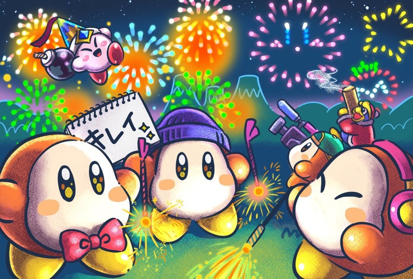 kirby, waddle dee, king dedede, reporter waddle dee, assistant waddle dee, and 3 more (kirby)