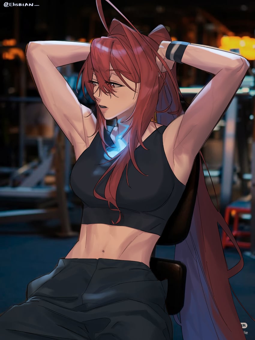 elizabeth rose bloodflame (hololive and 1 more) drawn by elisbian