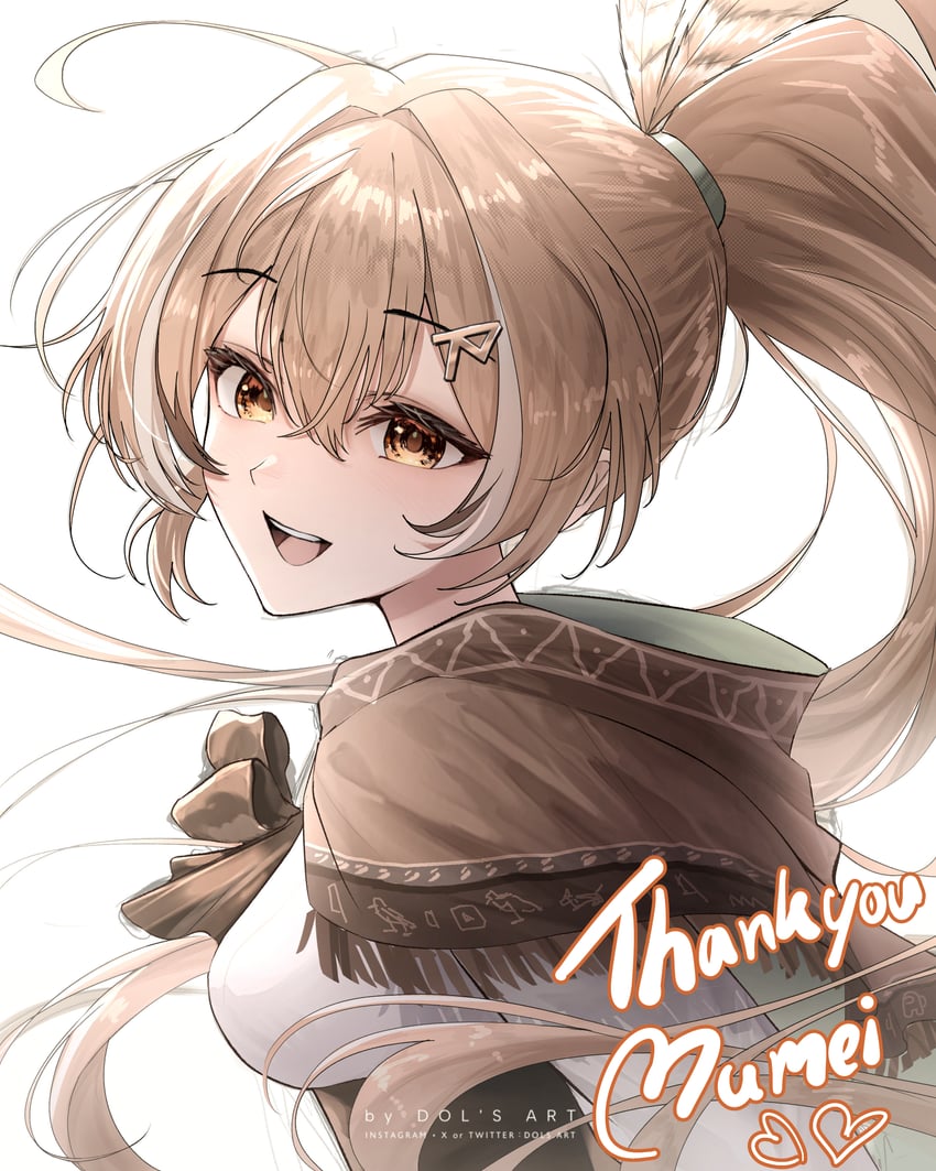 nanashi mumei (hololive and 1 more) drawn by dols_art