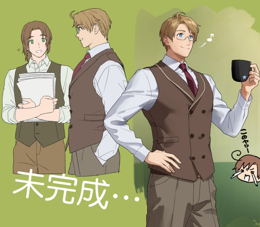 america, southern italy, and lithuania (axis powers hetalia) drawn by to@st