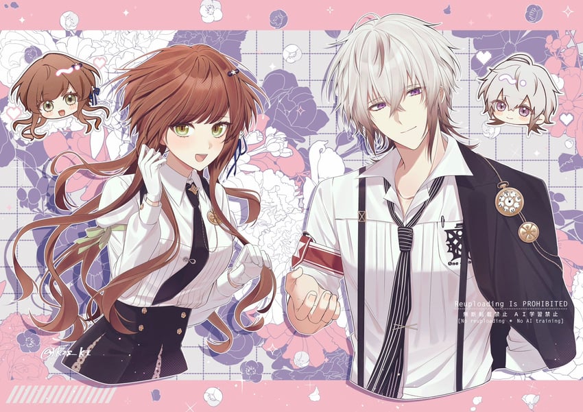 hoshino ichika and okazaki kei (collar x malice) drawn by kou_(k2s_ki)