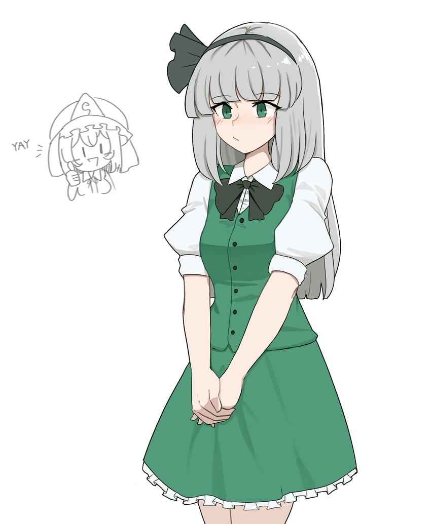 konpaku youmu and saigyouji yuyuko (touhou) drawn by mata_(matasoup)