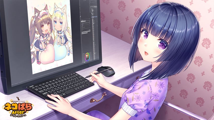 chocola, vanilla, and minazuki shigure (nekopara) drawn by sayori_(neko_works)