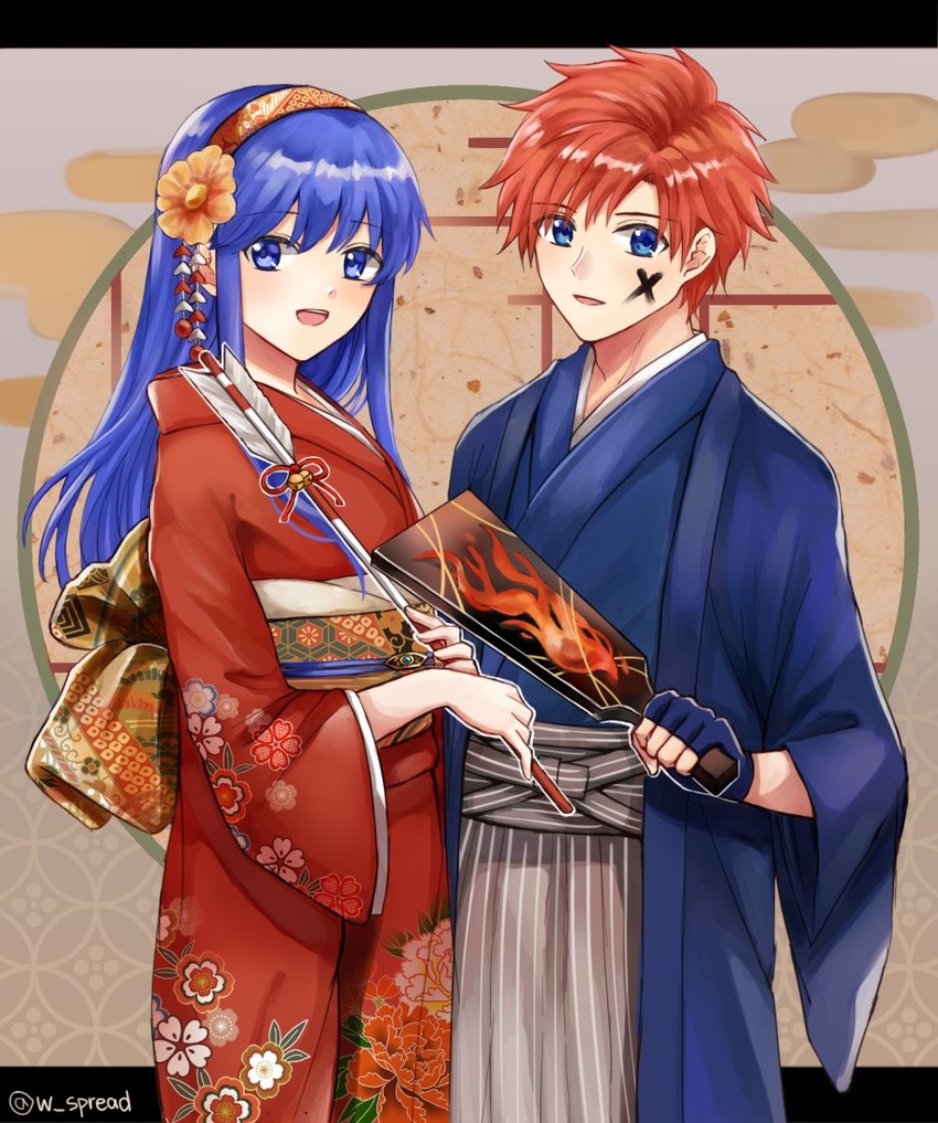 roy and lilina (fire emblem and 1 more) drawn by wspread