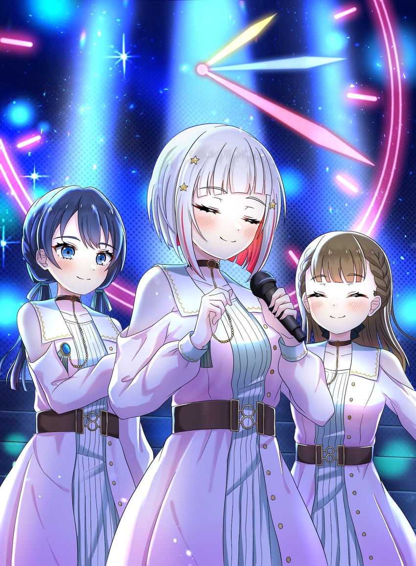 murano sayaka, yugiri tsuzuri, and kachimachi kosuzu (love live! and 1 more) drawn by katanashi_(ktnsh_popu)