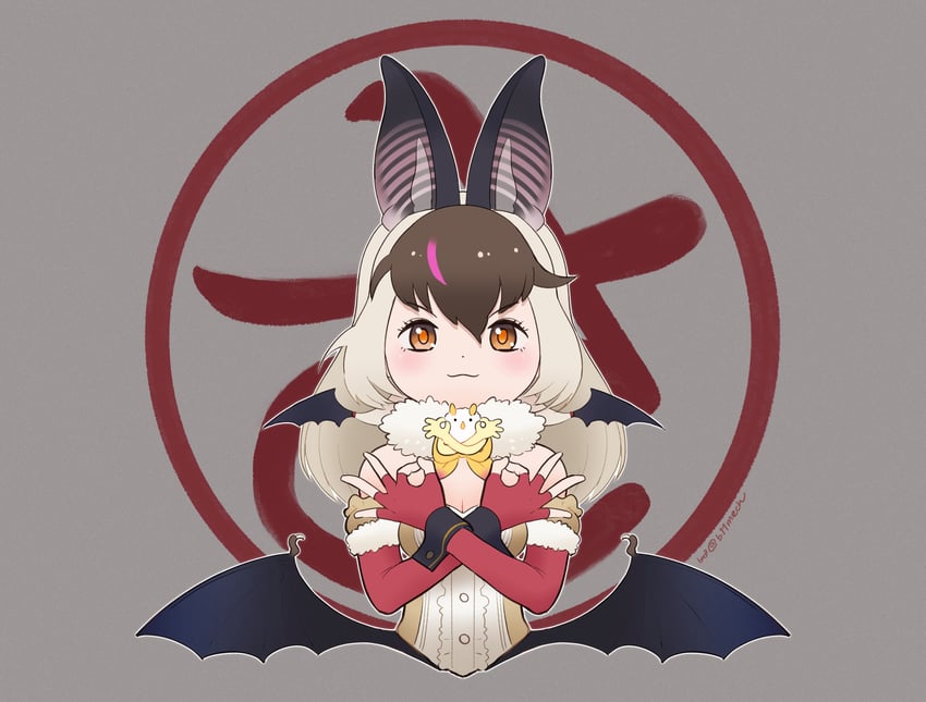 brown long-eared bat (kemono friends and 1 more) drawn by beleven