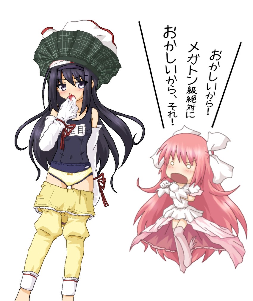 akemi homura, kaname madoka, and ultimate madoka (mahou shoujo madoka magica) drawn by hayashiya_zankurou