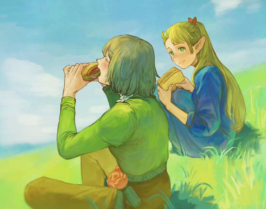 marcille donato and falin touden (dungeon meshi) drawn by elsspsleep