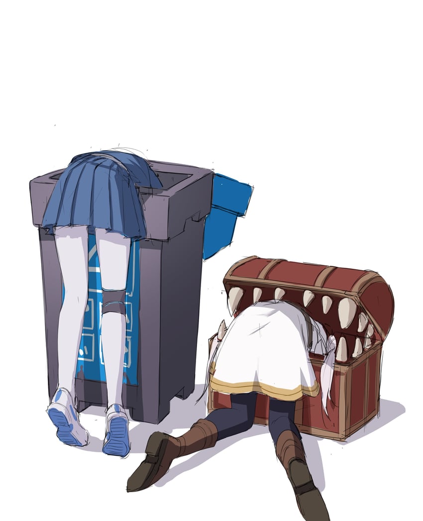 frieren and miyu (blue archive and 1 more) drawn by dorok