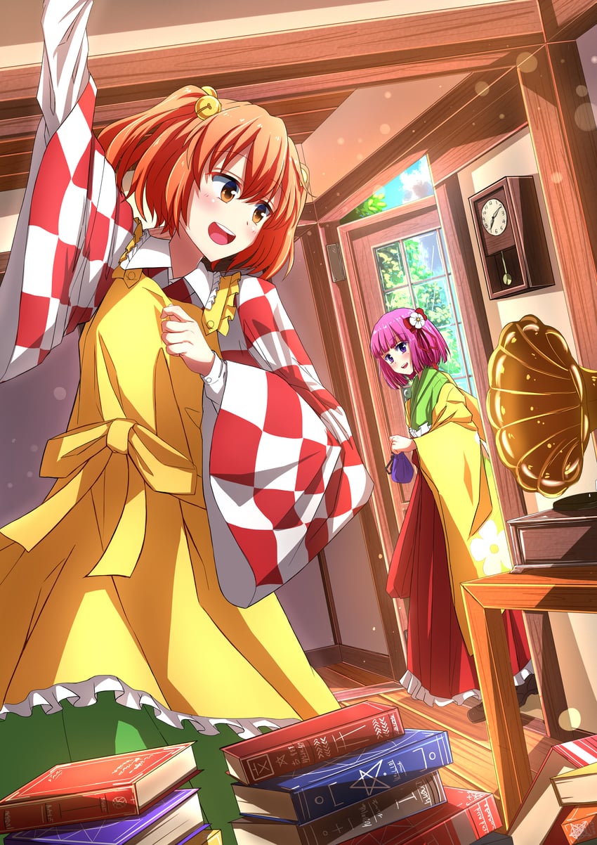 hieda no akyuu and motoori kosuzu (touhou) drawn by shimotsuki_aoi