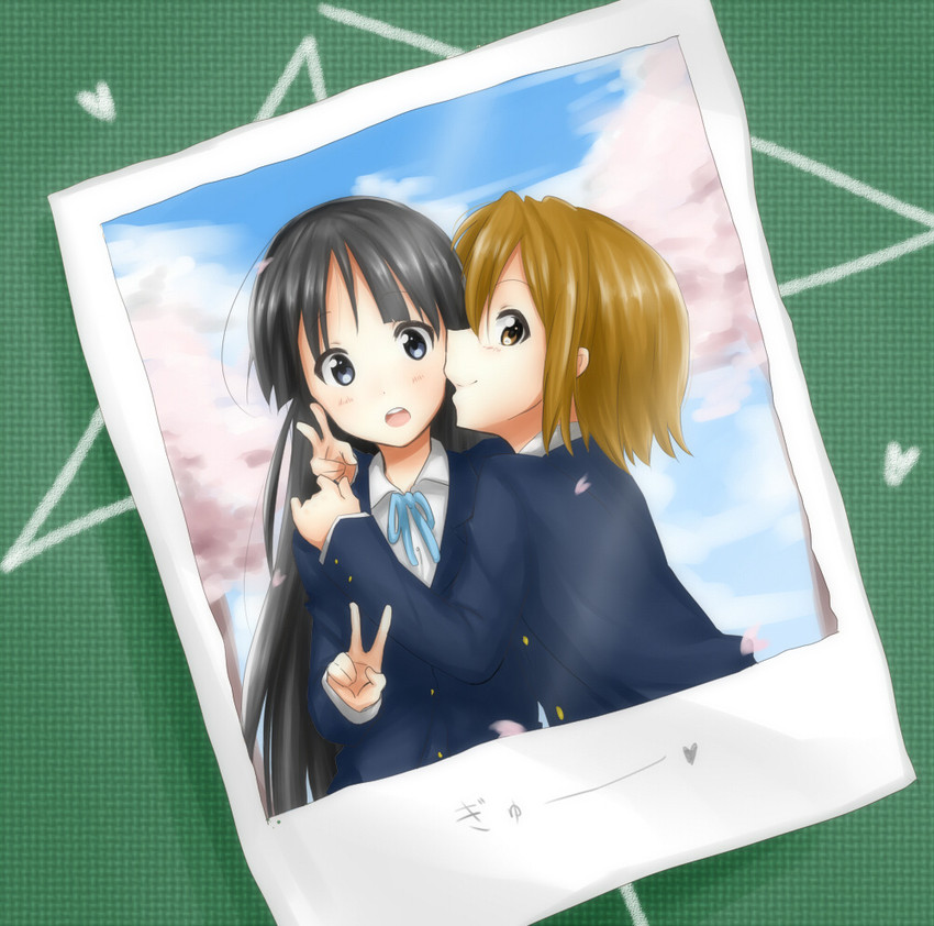 akiyama mio and tainaka ritsu (k-on!) drawn by sakura_ai_ke