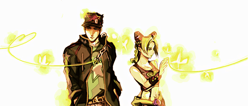 kujo jotaro and kujo jolyne (jojo no kimyou na bouken and 1 more) drawn by dekopin08