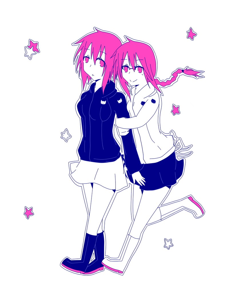 orihara mairu and orihara kururi (durarara!!) drawn by furiwo