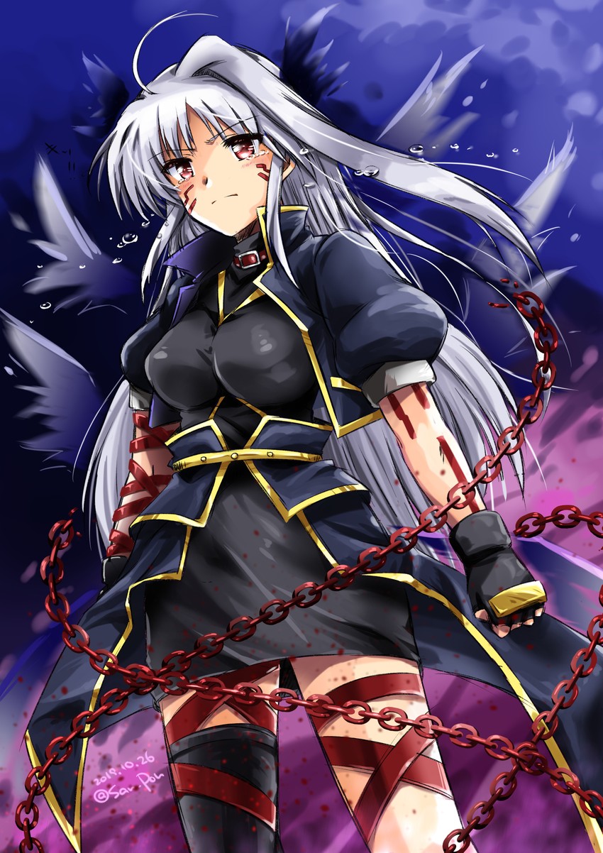 reinforce and nachtwal (lyrical nanoha and 3 more) drawn by san-pon