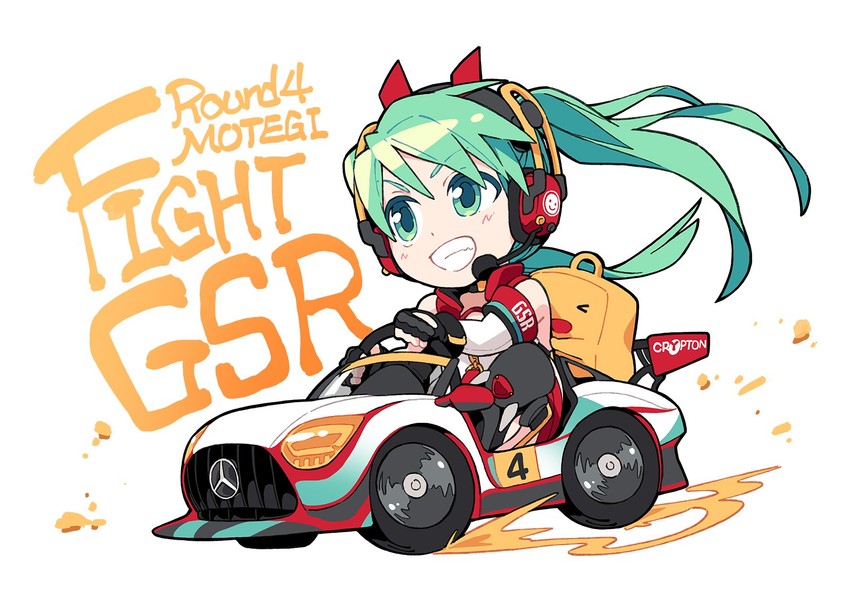 hatsune miku and racing miku (vocaloid and 2 more) drawn by len_(a-7)
