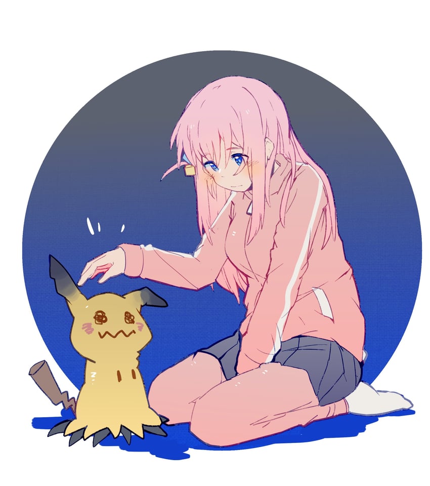 gotoh hitori and mimikyu (pokemon and 1 more) drawn by nimingduz