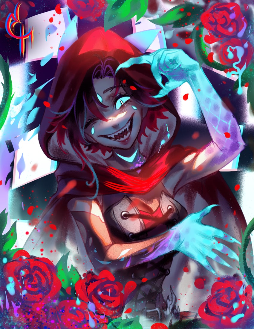 ruby rose and curious cat (rwby) drawn by coconuthound