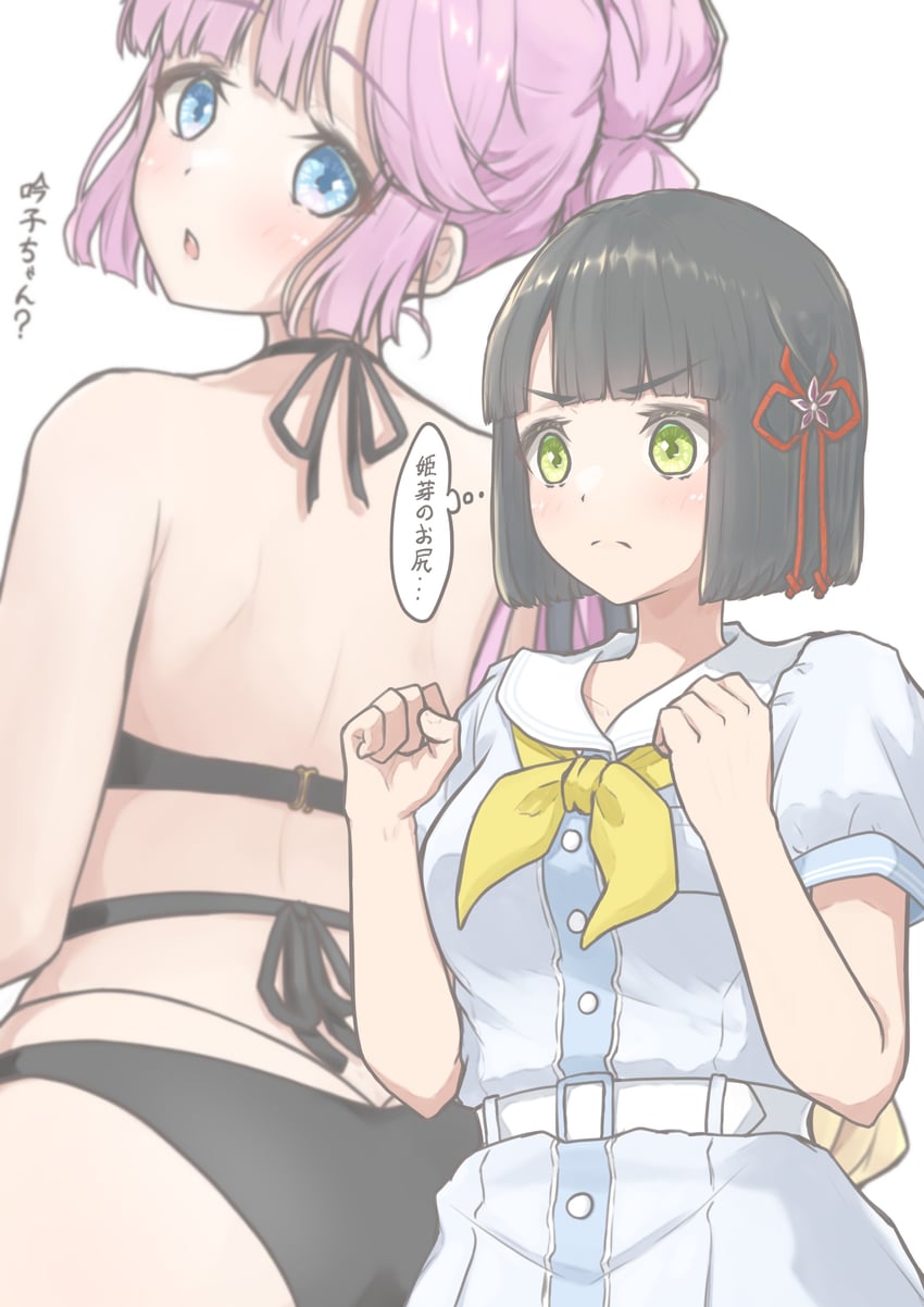 momose ginko and anyoji hime (love live! and 1 more) drawn by zacuro