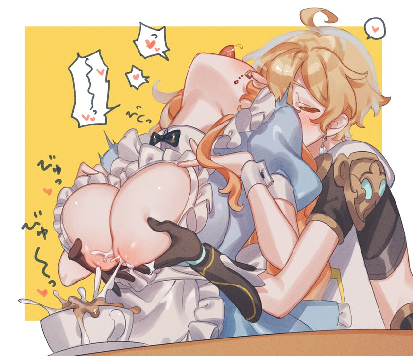 aether and tartaglia (genshin impact) drawn by crow_3434