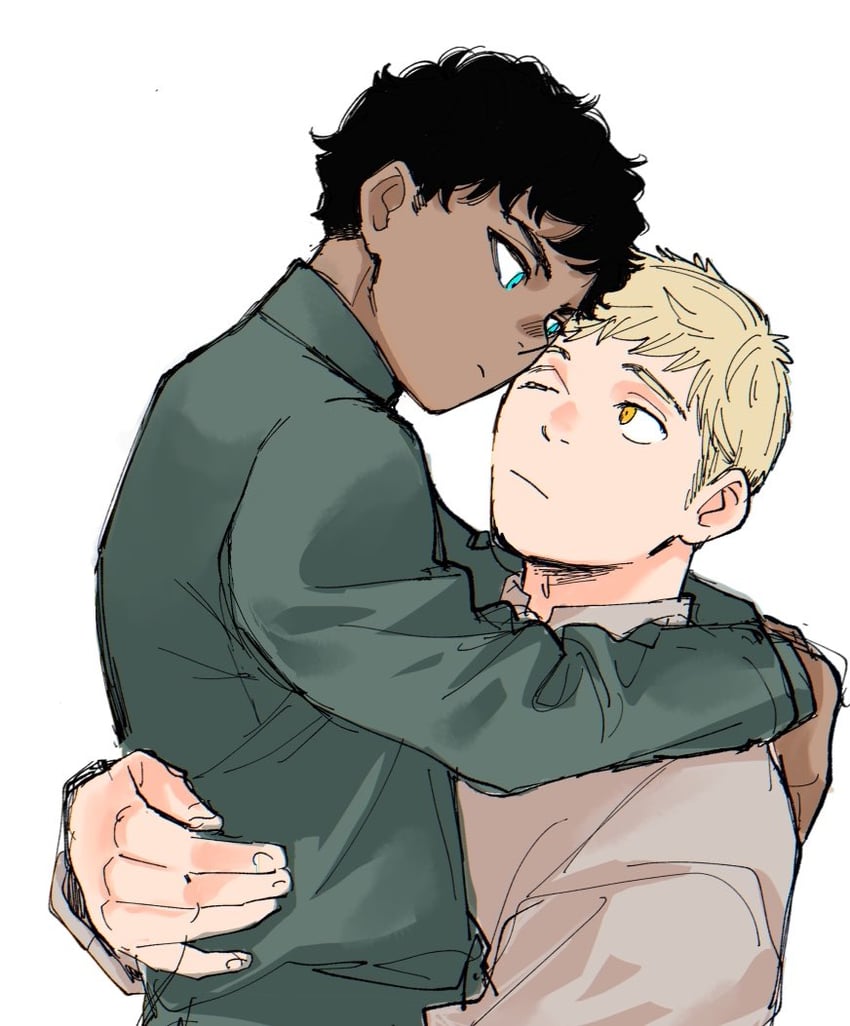 laios touden and kabru (dungeon meshi) drawn by omugi_(o_jt6a)