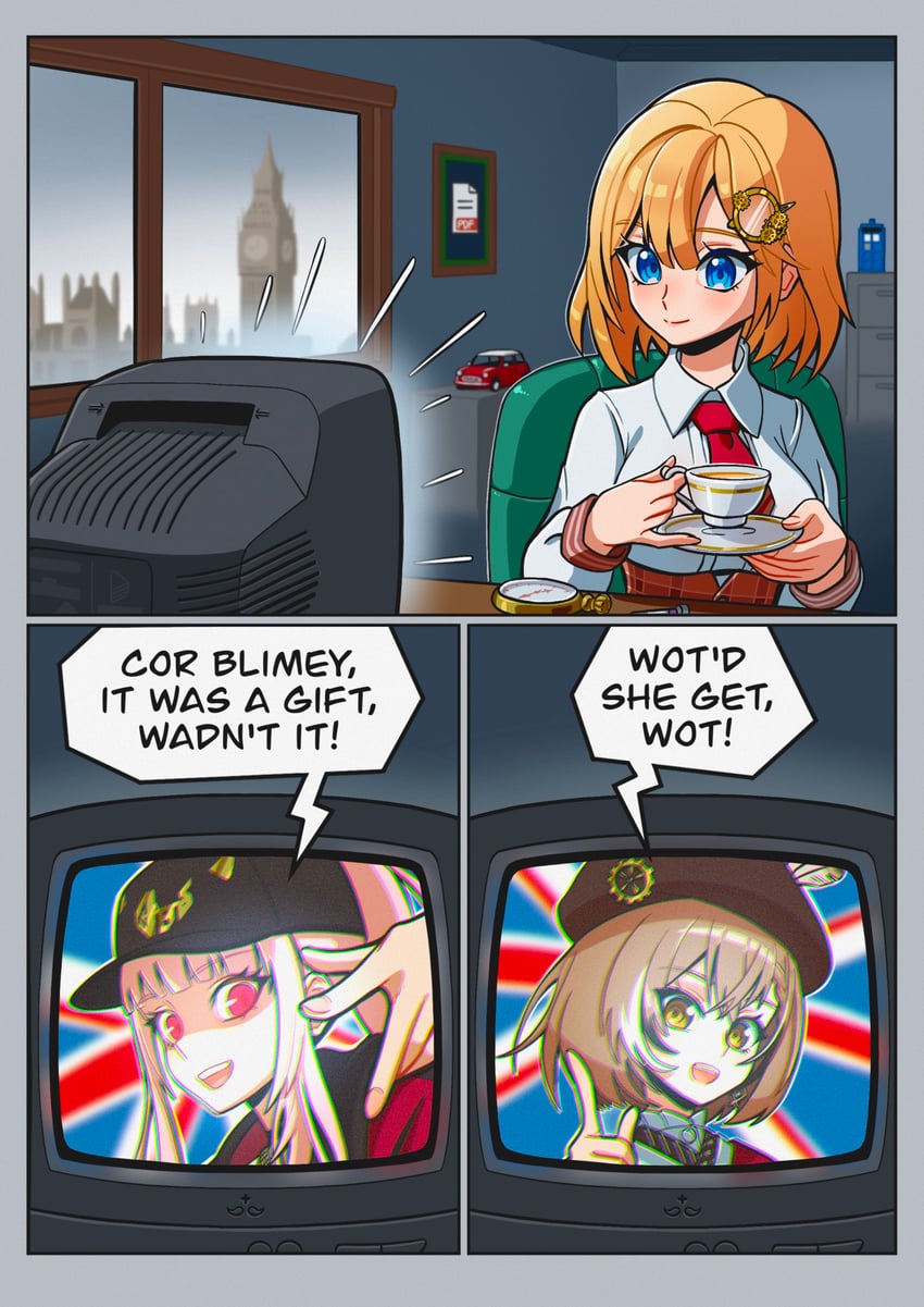 mori calliope, nanashi mumei, and watson amelia (hololive and 2 more) drawn by nyaring943