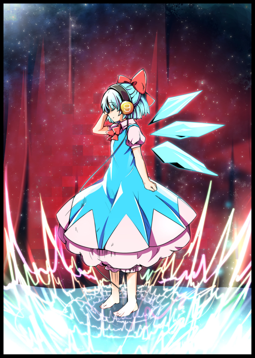 cirno (touhou) drawn by baba_(baba_seimaijo)