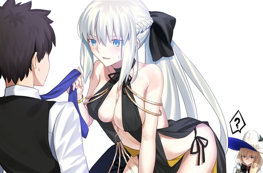 fujimaru ritsuka, bb, morgan le fay, aesc, and bb dubai (fate and 1 more) drawn by longdq3008