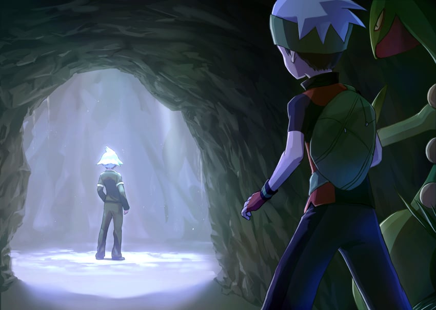 brendan, steven stone, and sceptile (pokemon and 1 more) drawn by knr_kanra