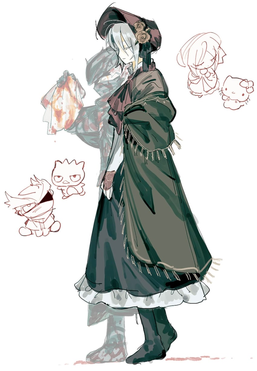 hello kitty, hunter, plain doll, and badtz-maru (sanrio and 2 more) drawn by akechisu1