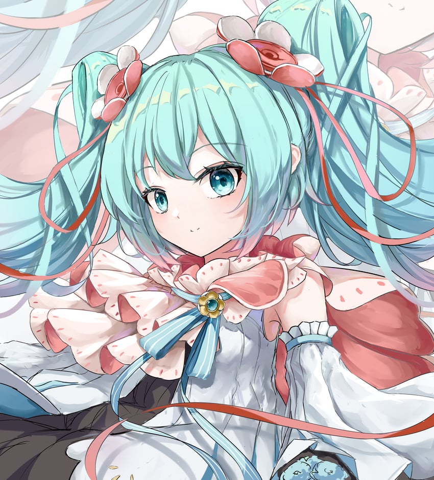 hatsune miku and magical mirai miku (vocaloid and 1 more) drawn by xy_wang