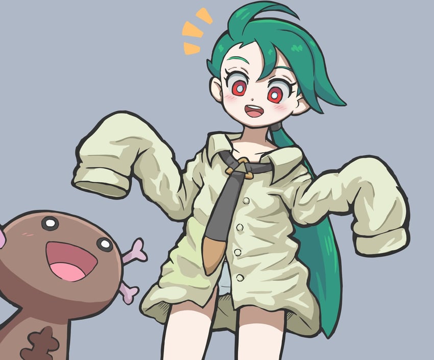 rika and paldean wooper (pokemon and 1 more) drawn by takamame