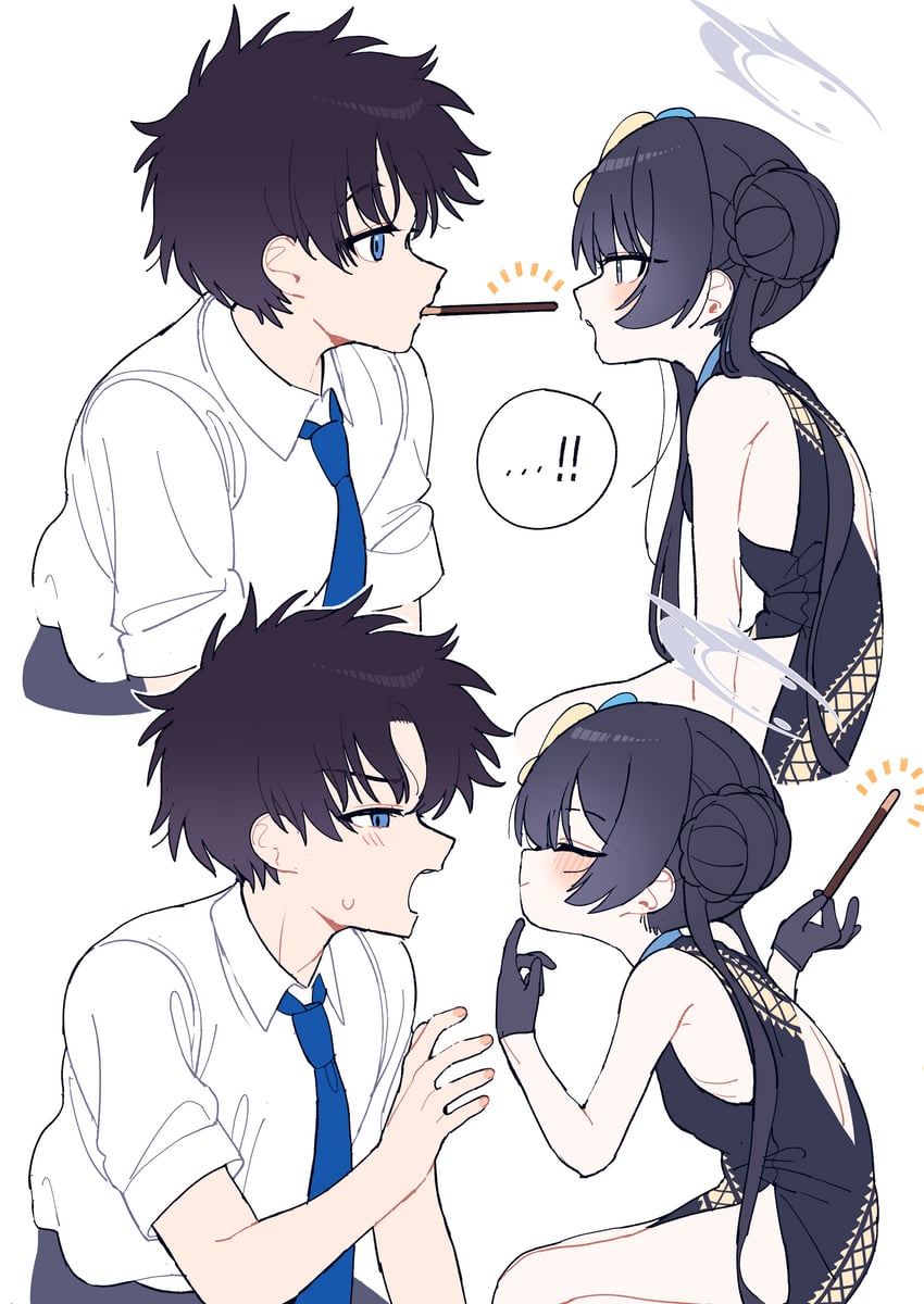 sensei and kisaki (blue archive) drawn by je_o_mo